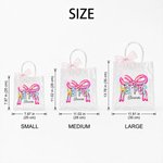 Personalised Coquette Bow Pencil Grid Name Design Transparent Gift Bag Back to School Teacher's Day Appreciation Gift for Teachers