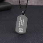 Gepersonaliseerde medische ID-ketting met medisch symbool en persoonlijke gravure voor noodgevallen verjaardagscadeau voor vrienden en familie