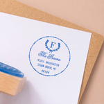 Personalised Christmas Tree  Ears of Wheat State Address Stamp with Name and Text Daily Use Housewarming Gift for Friends Family