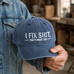 Personalized I Fix Shit That's What I Do Multicolor Baseball Cap with Name Daily Wear Birthday Gift for Mechanic Male