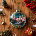 Personalized Family Photo Christmas Tree Acrylic Ornament with Year Home and Tree Decoration Christmas Gift for Family Friends