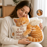 Personalised Sleeping Pet Photo Angel Wing Soft Cushion with Name and Year Home Decor Memorial Sympathy Gift for Dog Cat Owners