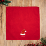 Personalized Christmas Theme Pattern 100% Cotton Reusable Table Napkin with Name Table Decor Christmas Birthday Gift for Family