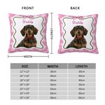 Personalised Stripe Grid Frame Pet Portrait Soft Cushion Cover with Name Home Decor Memorial Birthday Gift for Pet Owners Lovers 10