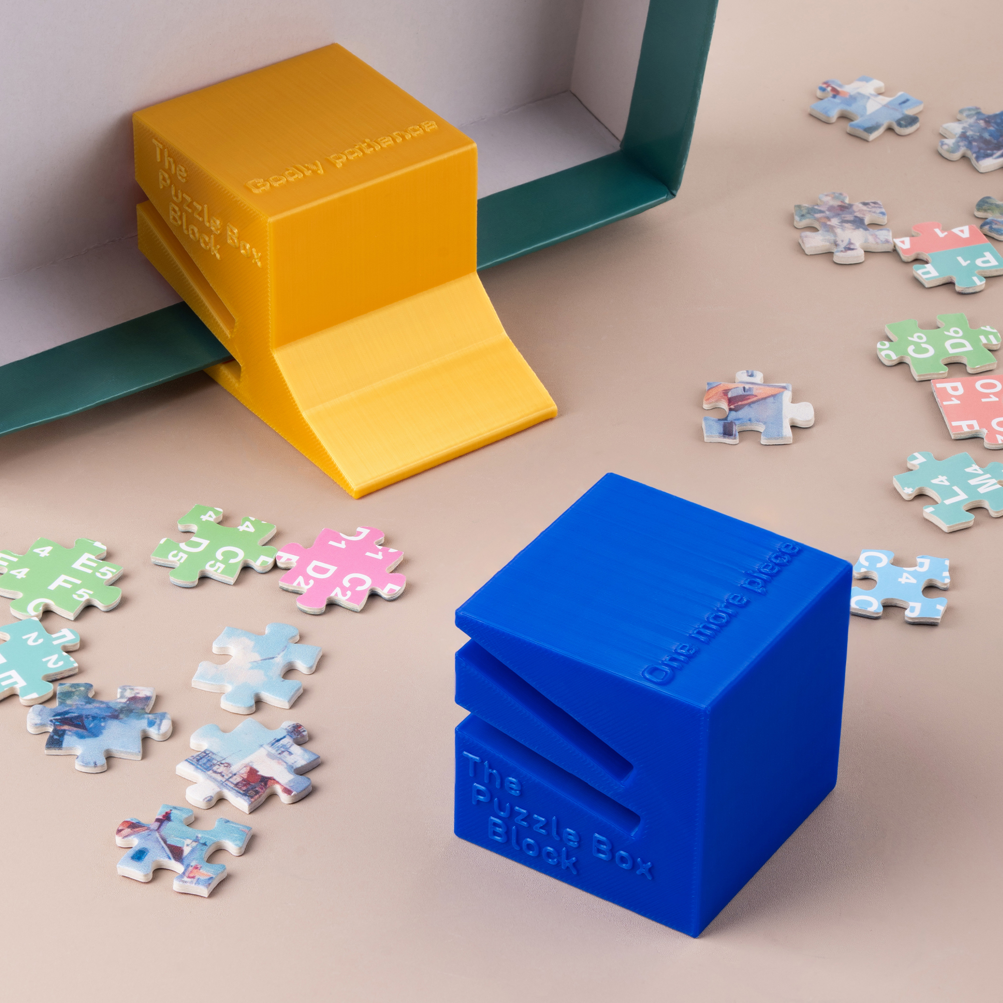 Personalisierte 3D gedruckt Multicolor Jigsaw Puzzle Box Deckelhalter mit Namen Jigsaw Puzzles Werkzeug Geburtstag Spiel Nacht Geschenk für Puzzle-Liebhaber
