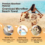 Personalised Cowboy Style Quick-Dry Beach Towel with Names and Date Summer Holiday Essential Anniversary Gift for Couple