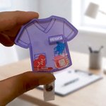 Personalized Cute Scrub Top Shaker ID Holder Badge Reel with Name Retractable Clip Funny Healthcare Worker Gift for Nurses Doctors Students
