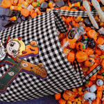 Personalized Halloween Theme Pumpkin Cartoon Character Photo Candy Basket with Name and Initial Trick or Treat Halloween Party Gift for Boys Girls