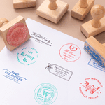 Personalised Christmas Tree  Ears of Wheat State Address Stamp with Name and Text Daily Use Housewarming Gift for Friends Family