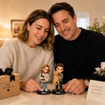 Personalized 3D Cartoon Character Photo Figurine Ornament with Name Desktop Decoration Birthday Anniversary Gift for Pet Parents Family