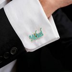 Personalised Multicolour Fashion Initial Cufflink with Wooden Box Daily UseWedding Anniversary Birthday Gift for Groomsmen Husbands