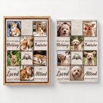 Personalized Love Wings 6 Dog Cat Photos Large Canvas Prints with Name and Year Home Decor Ship from USA Memorial Gift for Pet Lover Family