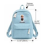 Gepersonaliseerde ribfluwelen rugzak in 3D-stijl met kinderfiguurtje en naam - back to school verjaardagscadeau voor meisjes en jongens