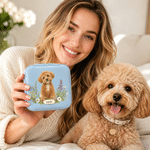 Personalised Watercolor Style Pet Photo PU Leather Jewellery Box with Name Portable Travel Accessories Birthday Gift for Pet Lover