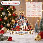 Personalized Family Photo Acrylic Christmas Tree Ornament with Name Hanging Decoration Christmas Gift for Couples Families Friends