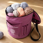 Personalised Retro Sewing Machine Oxford Cylindrical Large Yarn Storage Bag with Name Daily Use Birthday Gift for Crochet Lovers Women