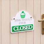 Personalised Cupcake Pattern Multicolour Acrylic Open or Closed Sign with Shop Name Bakery Decor Birthday Opening Gift for Shop Owner Baker
