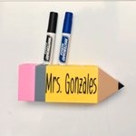 Personalised 3D-Printed Apple Pencil Shape Magnetic Dry Erase Marker Pen Holder with Name Classroom Decor Back to School Gift for Teachers