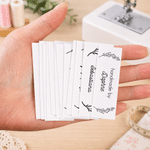 Personalized Botanical Pattern 100% Cotton Sewing Labels Set of 50 with Text Clothing Handmade Item Birthday Gift for Knitting DIY Craft Lovers