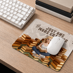 Personalized 3D-Effect Artwork Cartoon Book-Reading Character Non-Slip Mouse Pad Desk Mat with Photo Text and Name Office Gift for Book Lovers