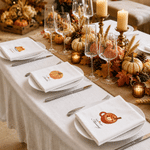 Personalized Christmas Theme Pattern 100% Cotton Reusable Table Napkin with Name Table Decor Christmas Birthday Gift for Family