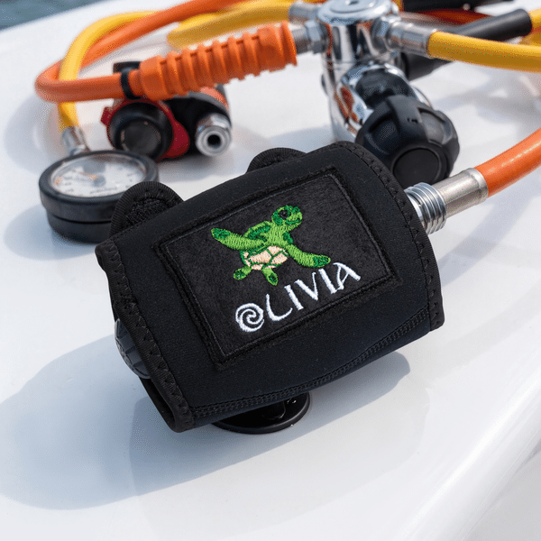 Personalized Sea Turtle Diving Regulator Protector Cover with Name Diving Equipment Birthday Gift for Scuba Divers