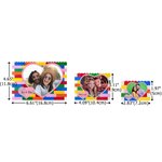 Personalised Heart-Shaped Photo Colourful Building Brick Puzzles with Name Home Decor Birthday Anniversary Gift for Couple Wife Mum