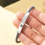 Pulsera personalizada de cuerda ajustable con estrella de la vida y alerta médica grabada regalo de primeros auxilios para hombres y mujeres