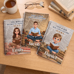 Personalised Cute Cartoon Character Spiral A5 Notebook with Name and Photo Daily Use Back to School Birthday Gift for Students Kids Bookworms