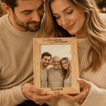 Personalised In Loving Memory Wooden Photo Frame with Engraved Text and Name Home Decor Sympathy Memorial Gift for Family Friends