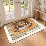 Personalized Family Footprints Non-Slip Absorbent Welcome Doormat with Name Housewarming Gift for Family New Home Movers