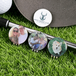 Personalized Photo Logo Magnetic Golf Marker and Hat Clip Set Golf Club Christmas Anniversary Gift for Golf Lovers