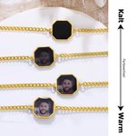 Personalisiertes Armband mit verstecktem Foto & Gravur | Durch Wärme aktivierbar | Partnerarmband | Geburtstag & Jubiläum Geschenk für Frauen & Männer