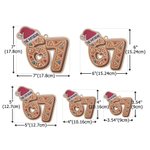 Personalized Six Seven Gingerbread Wooden Christmas Ornament with Name and Year Tree Decor Christmas Gift for Teens and Kids