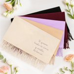 Bufanda personalizada de lana suave con texto bordado accesorio de invierno regalo de cumpleaños y Navidad para familia amigos y mujeres