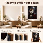 Personalized Oil Painting Style Pet Photo Canvas Prints with Name Home Decor Ship from USA Pet Party Halloween Gift for Pet Owners