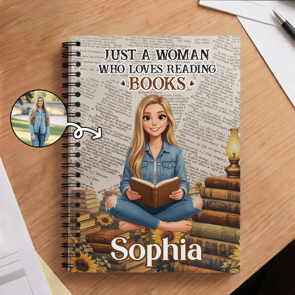 Personalised Cute Cartoon Character Spiral A5 Notebook with Name and Photo Daily Use Back to School Birthday Gift for Students Kids Bookworms