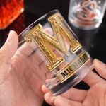 Las rosas simbolizan el amor, las iniciales nos representan - Vaso de whisky Old Fashioned personalizado de 295 ml