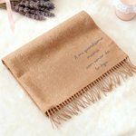 Bufanda personalizada de lana suave con texto bordado accesorio de invierno regalo de cumpleaños y Navidad para familia amigos y mujeres
