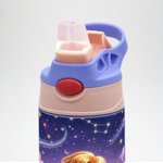 Personalized 3D-Style Character Artwork Photo 12 oz Insulated Water Bottle with Name and Straw Daily Use Back to School Birthday Gift for Kid Boy Girl