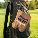 Personalised American Flag Underwear Shape Golf Ball Bag Sack with Name and Calabash Buckle Golf Field Birthday Anniversary Gift for Golf Lover