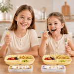 Personalised Colourful Circus Animals Pattern Fork Spoon Knife 3 Pcs Cutlery Set with Name and Case Daily Use Back to School Birthday Gift for Kid