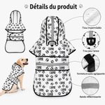 Manteau imperméable pour chien personnalisé avec nom - Protection et style - Cadeau d'anniversaire pour propriétaires de chiens
