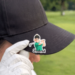Personalized Cartoon Golf Character Magnetic Golf Ball Marker Hat Clip with Name Birthday Game Day Gift for Golf Lover