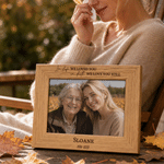 Personalised In Loving Memory Wooden Photo Frame with Engraved Text and Name Home Decor Sympathy Memorial Gift for Family Friends