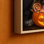 Personalized Oil Painting Style Pet Photo Canvas Prints with Name Home Decor Ship from USA Pet Party Halloween Gift for Pet Owners