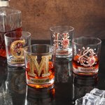 Personlig 295 ml whiskyglass med initialer som gave til far ektemann eller en god venn
