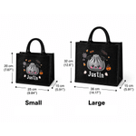 Personalised Halloween Theme Dumpling Large Capacity Linen Bag with Name Halloween Party Trick or Treat Activity Gift for Kids