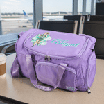Personalized Photo Marathon Theme Multi-Compartment Travel Bag with Name and Shoulder Strap Birthday Gift for Runners Athletes