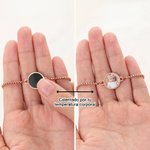 Pulsera ajustable personalizada con foto oculta que se revela con calor y texto grabado regalo de cumpleaños o aniversario para mujeres y hombres